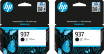 HP 937 Cartridge Zwart Duo Pack HP inkt cartridge