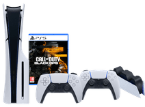 PlayStation 5 Slim Disc Edition + Black Ops 6 + Extra Controller Wit + Oplaadstation PlayStation 5 Pro of Slim