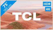 TCL 75A300W NXTFRAME TCL tv uit 2024