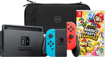 Nintendo Switch Red/Blue + Mario Party Jamboree + BlueBuilt Travel Case Nintendo Switch consoles (2019 upgrade)