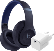 Beats Studio Pro Blauw + BlueBuilt Power Delivery Oplader met Usb C Poort 20W Wit Koptelefoon met microfoon