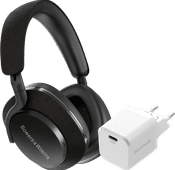 Bowers & Wilkins Px7 S2 Black + BlueBuilt Power Delivery Charger with USB-C Port 20W White best tested headphones