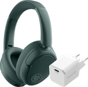 JBuds Lux ANC Groen + BlueBuilt Power Delivery Oplader met Usb C Poort 20W Wit Over ear koptelefoon