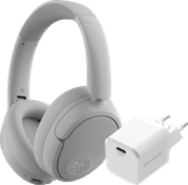 JBuds Lux ANC White + BlueBuilt Power Delivery Charger with USB-C Port 20W White noise-canceling headphones