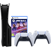 PlayStation 5 Slim Disc Edition + F1 24 + Covers Zwart + Extra Controller Wit PlayStation 5 Pro of Slim