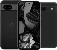 Google Pixel 8a 128GB Zwart 5G + BlueBuilt Back Cover Zwart Smartphone bundel