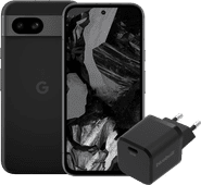 Google Pixel 8a 128GB Zwart 5G + BlueBuilt Oplader met Usb C Poort 30W Zwart Smartphone bundel