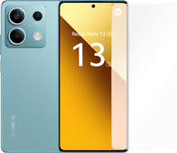 Redmi Note 13 256GB Blauw 5G + Just in Case Tempered Glass Screenprotector Smartphone van groot formaat