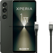 Sony Xperia 1 VI 256GB Groen 5G + BlueBuilt Usb C Kabel 1,5m Nylon Zwart Smartphone bundel