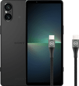 Sony Xperia 5V 128GB Zwart 5G + BlueBuilt Usb C Kabel 1,5m Nylon Zwart Android Enterprise Recommended smartphone