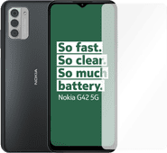 Nokia G42 128GB Zwart 5G + Just In Case Tempered Glass Screenprotector Smartphone van gemiddeld formaat