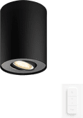 Philips Hue Pillar Opbouwspot White Ambiance - Zwart - 1-spots + Dimmer Philips Hue GU10 White Ambiance