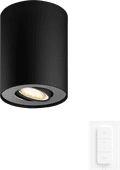 Philips Hue Pillar Opbouwspot White Ambiance - Zwart - 1-spots + Dimmer Philips Hue White Ambiance smart lamp