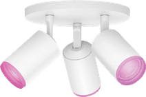 Philips Hue Fugato Opbouwspot White and Color - Wit - 3-spots Philips Hue smart lamp inclusief armatuur