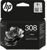 HP 308 Cartridge Zwart Inkt cartridge voor HP Envy printers