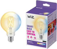 WiZ Globe Filament - Warm to Cool White Light - E27 - Transparent WiZ smart lights