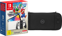 Nintendo Switch OLED + Mario Wonder + 12 maanden Nintendo Switch Online + Beschermhoes Nintendo Switch OLED