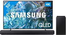 Coolblue Samsung QLED 4K 50Q64D (2024) + Samsung HW-Q60C (2023) aanbieding