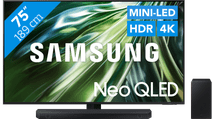 Coolblue Samsung Neo QLED 4K 75QN90D (2024) + Samsung HW-Q60C (2023) aanbieding