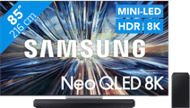 Samsung Neo QLED 8K 85QN900D (2024) + Samsung HW-Q60C (2023) Televisie met AirPlay