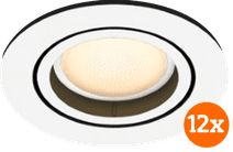 Philips Hue Milliskin inbouwspot White Ambiance - rond - Wit - 12-pack Philips Hue GU10 White Ambiance