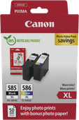 Canon PG-585XL + CL-586XL Combo Pack + Photo Paper Ink cartridge for the Canon PIXMA TS printers