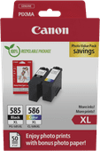 Canon PG-585XL + CL-586XL Combo Pack + Fotopapier Canon inkt cartridge