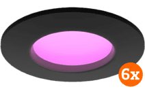 Philips Hue Inbouwspot Slim 6-pack - White and Color - 90mm - Zwart Philips Hue inbouwspot