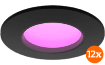 Philips Hue Inbouwspot Slim 12-pack - White and Color - 90mm - Zwart Philips Hue inbouwspot
