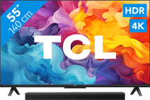 TCL 4K LED 55P61B + TCL S45H 2.0 Soundbar Televisie aanbieding