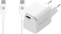 BlueBuilt Power Delivery Oplader 20W + Usb C Kabel 1,5m Nylon Wit Telefoon oplader kopen?