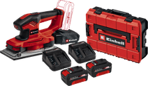 Einhell TE-OS 18/230 Li Solo 4,0 Ah Accu (2x) E-Case S-F Starterspakket Schuurmachine met stofafzuiging