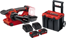 Einhell TP-BS 18/457 Li BL Solo 4,0 Ah Accu (2x) E-Case L Starterspakket Schuurmachine met stofafzuiging