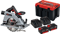 Einhell TP-CS 18/190 Li BL Solo 4,0 Ah Accu (2x) E-Case M Starterspakket Einhell cirkelzaag