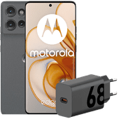 Motorola Edge 50 512GB Grijs 5G + Motorola Oplader 68W Zwart + Usb C Kabel 1m Zwart Motorola smartphone