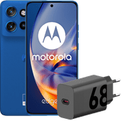 Motorola Edge 50 Neo 512GB Blauw 5G + Motorola Oplader 68W Zwart + Usb C Kabel 1m Zwart Motorola Edge