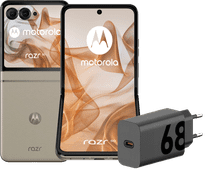 Motorola Razr 50 256GB Beige 5G + Motorola Oplader 30W Zwart + Usb C Kabel 1m Zwart Motorola Razr