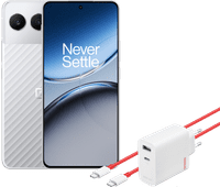 OnePlus Nord 4 512GB Zilver 5G + OnePlus SuperVOOC Oplader 80W met 2 Poorten OnePlus telefoon