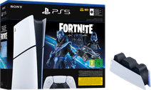 PlayStation 5 Slim Digital Edition + Fortnite Voucher + Oplaadstation PlayStation 5 Pro of Slim