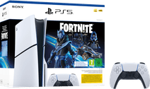 PlayStation 5 Slim Disc Edition + Fortnite Voucher + Extra Controller Wit PlayStation 5 Pro of Slim