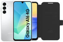 Samsung Galaxy A16 128GB Wit 4G + BlueBuilt Book Case Zwart Goedkope Samsung smartphone