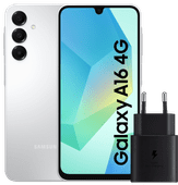 Samsung Galaxy A16 128GB Wit 4G + Samsung Oplader 25W Zwart Smartphone kopen?