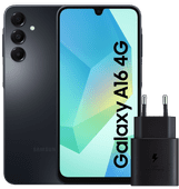 Samsung Galaxy A16 128GB Zwart 4G + Samsung Oplader 25W Zwart Smartphone kopen?