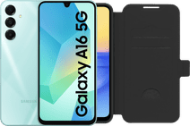 Samsung Galaxy A16 128GB Groen 5G + BlueBuilt Book Case Zwart Smartphone met het beste scherm