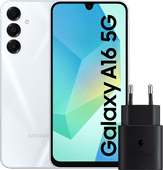 Samsung Galaxy A16 128GB Donkerblauw 5G + Samsung Oplader 25W Zwart Smartphone kopen?