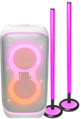 Coolblue JBL Partybox 320 Wit + 2x JBL Partylight Stick aanbieding