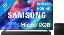 Samsung Micro RGB 55" R85H (2026) + Samsung HW-QS700F (2025) 4K Ultra HD tv