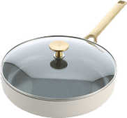 BK Sublime High-sided Skillet 28cm Cream ceramic high-sided skillet