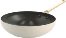 BK Sublime Wok 28cm Cream ceramic pan