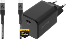 BlueBuilt Power Delivery Charger with USB-C Port 65W Black + USB-C to USB-C Cable 1.5m 